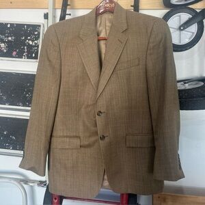 Ralph Lauren Blazer Sports Suit Coat Jacket Brown Sz 38R Green Label